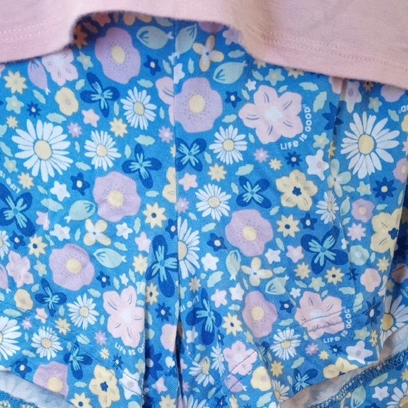 Life Is Good Dragonfly Pink and Blue Pajama Set Size Medium - Picture 6 of 9